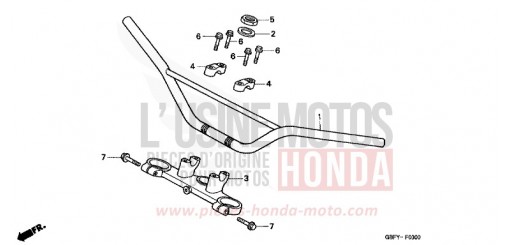 HANDLE PIPE/TOP BRIDGE CR80R1 de 2001